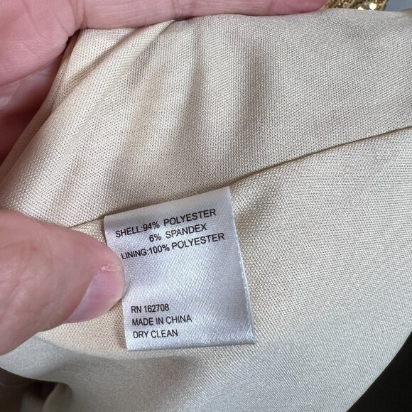 LDT Ivy Goddess Gold Sequin Maxi Dress Size 2 Tie Waist Formal Wedding Event - Picture 11 of 11